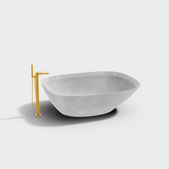 Cloud Shadow Bathtub 3D model for Modern Design