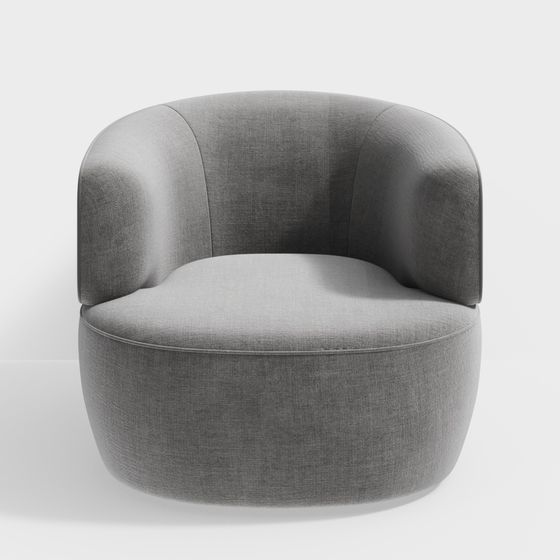 Cushy Round Chair 3D model