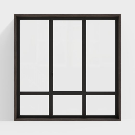Low Poly Window 3D Model for Modern Architecture