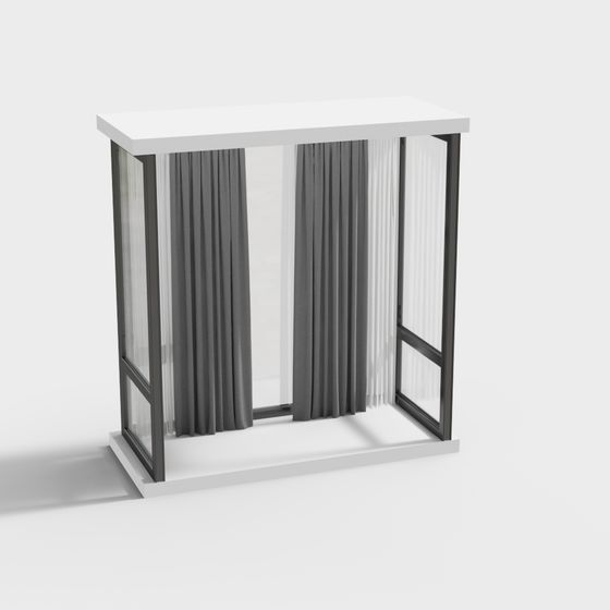 Minimalist Glass Window 3D model