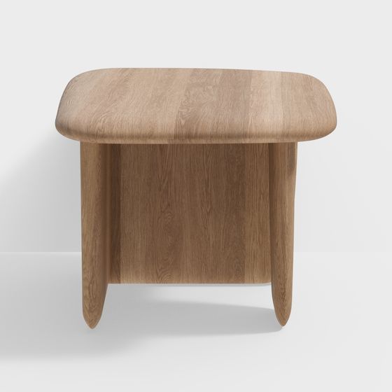 Minimalist Wooden Stool 3D model
