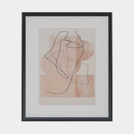 Abstract Line Art 3D model - Modern Minimalism