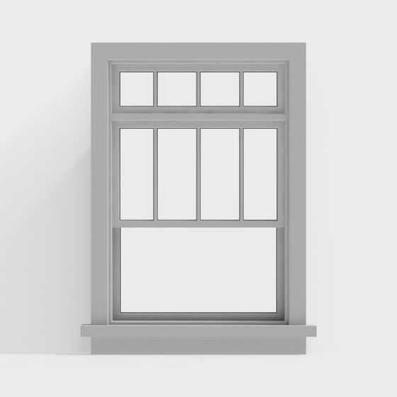 Elegant Minimalist Window 3D model Design