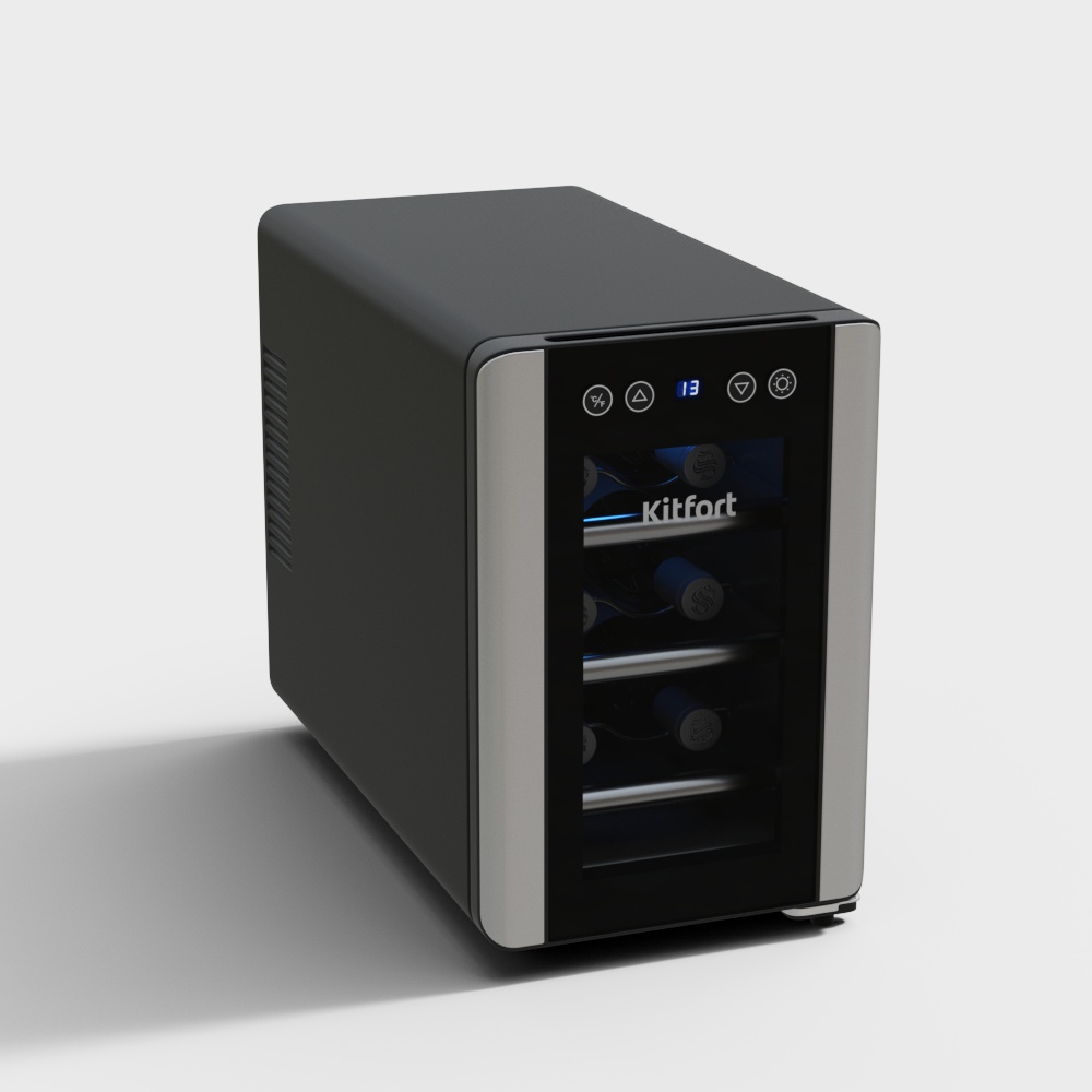 Stylish Kitfort Wine Cabinet 3D model