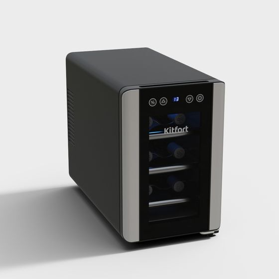 Stylish Kitfort Wine Cabinet 3D model