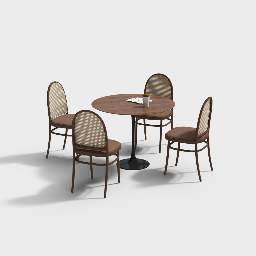 Cafe leisure table and chair combination