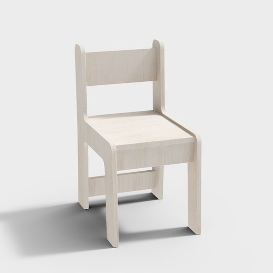 Wooden Children’s Chair 3D model