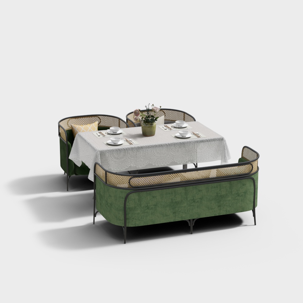 Cafe casual table and chair combination