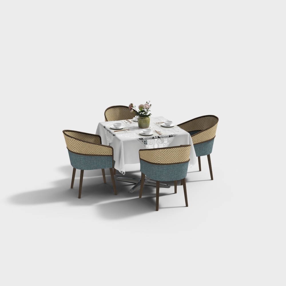 Cafe casual table and chair combination