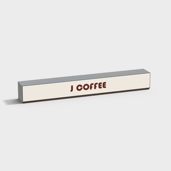 J Coffee Minimalist Sign 3D model