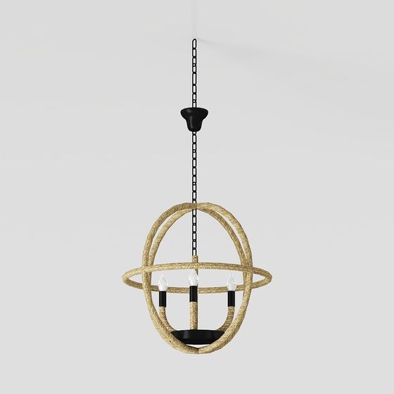 Artistic Low Poly Chandelier 3D model