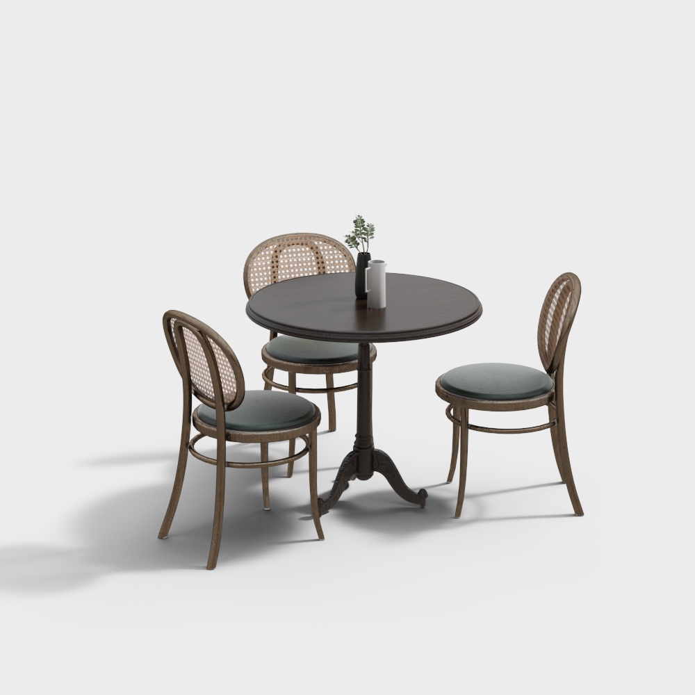 Cafe casual table and chair combination
