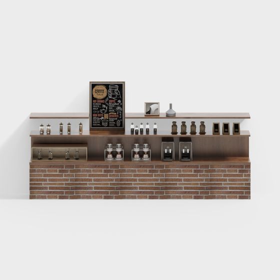 Charming Low-Poly Coffee Shop 3D Model