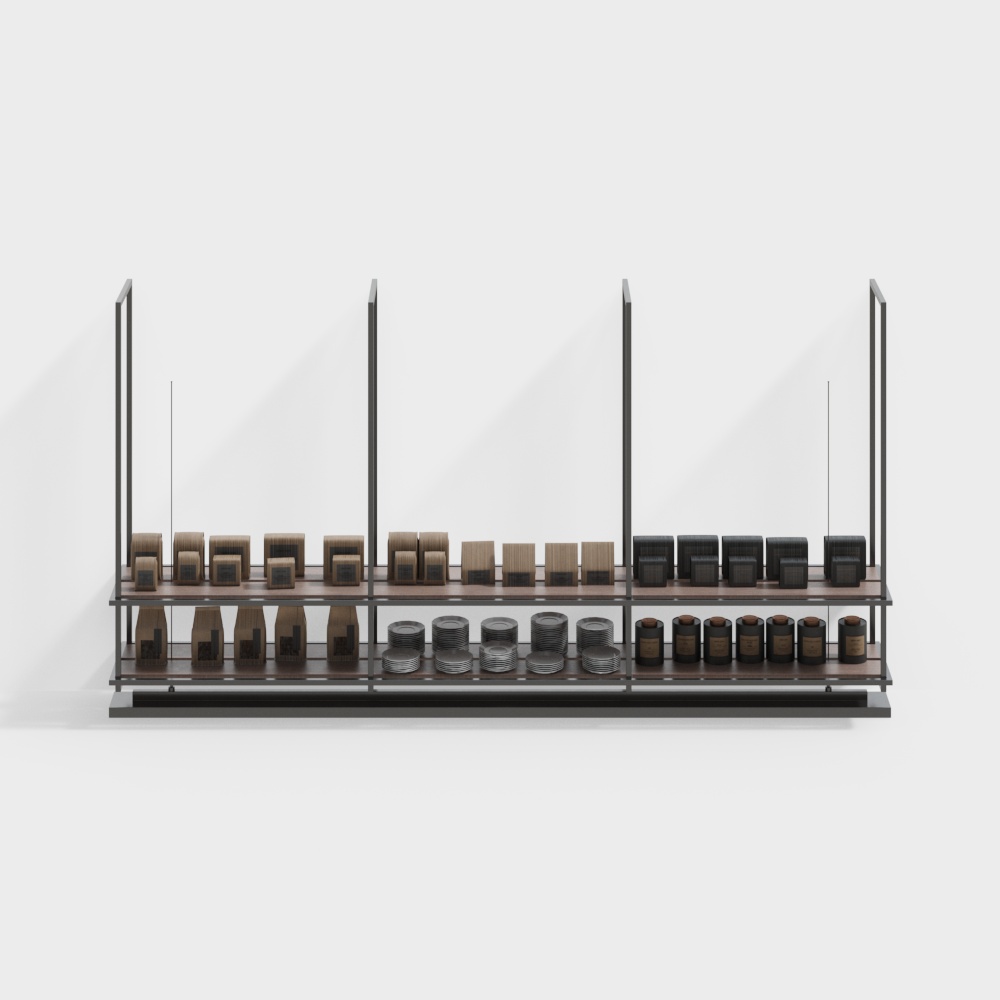 카페 천장 수납 선반