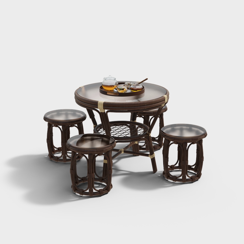 Cafe leisure table and chair combination