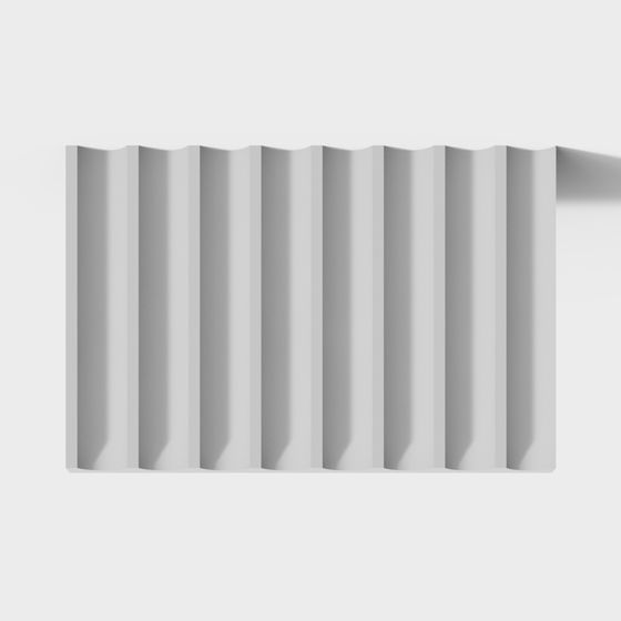 Wave Panel 3D model for Creative Projects