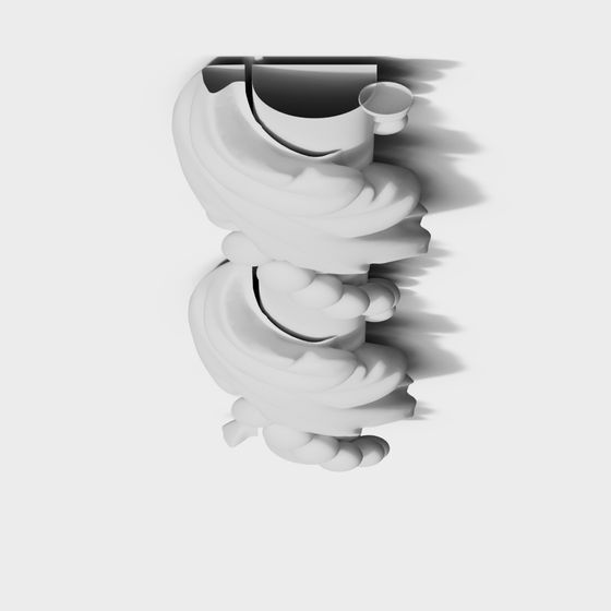 Flowing Cloud Column 3D model
