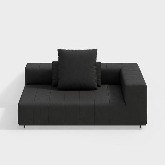 Urban Comfort Low-Poly Sofa 3D model