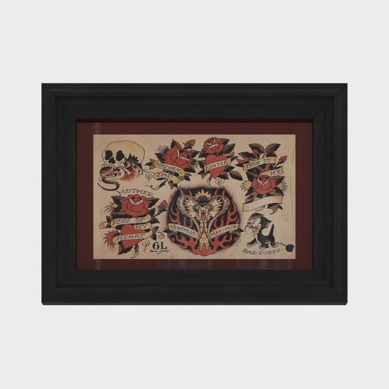 Tattoo Art Frame 3D model for Creative Projects