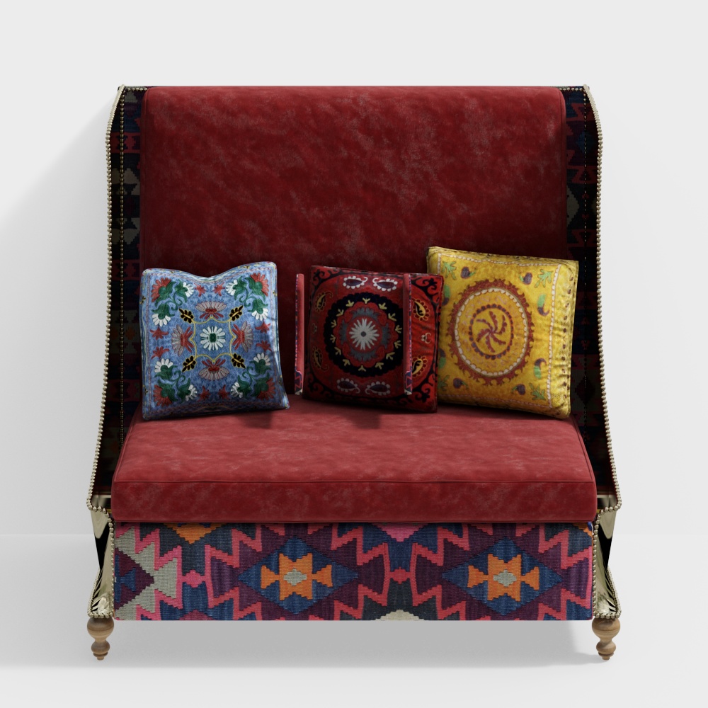 Canapé simple de style national d'Asie du Sud-Est