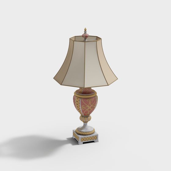 Charming Vintage Table Lamp 3D Model