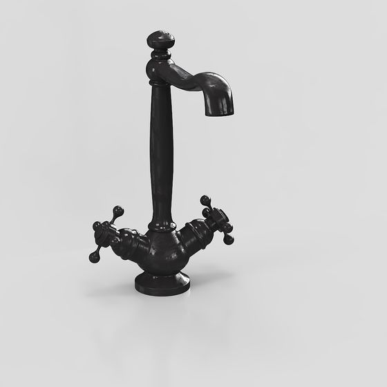 Classic Black Faucet 3D model