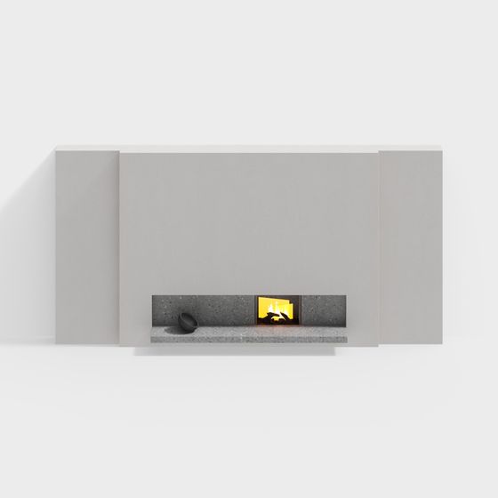 Urban Fireplace 3D Model for Contemporary Spaces