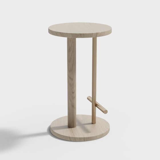 Stylish Low-Polygon Round Table 3D Model