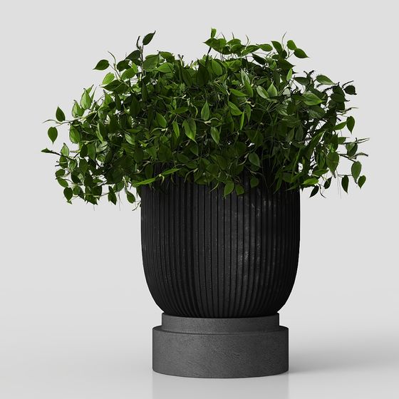 Retro Flower Pot 3D model