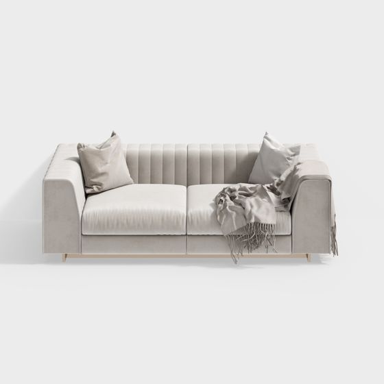 Cozy Comfort Low-Poly Sofa 3D model