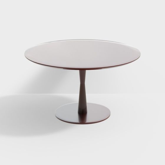 Elegant Low-Polygon Round Table 3D model
