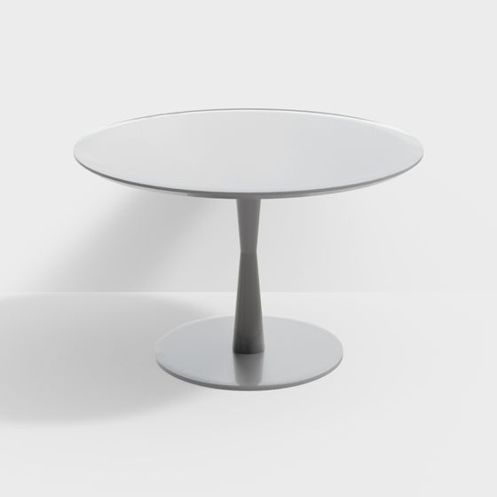Minimalist Low-Poly Round Table 3D model