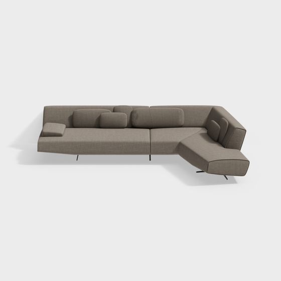 Urban Comfort Low-Poly Sofa 3D model