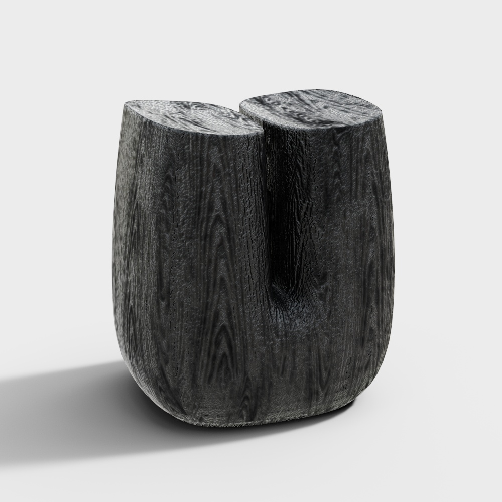 Poliform UBE sidetable TUE038 Black wooden stool