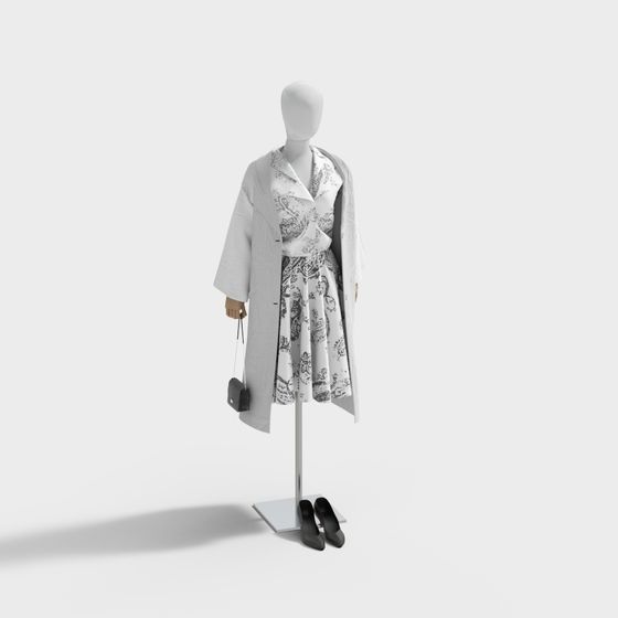 Urban Fashion 3D Model Display Rack