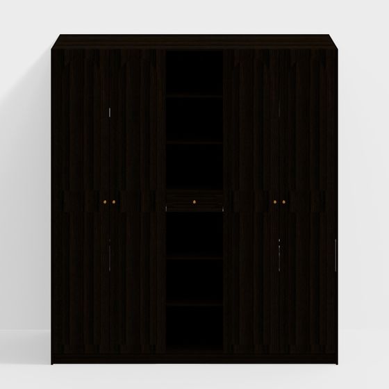 City Bookshelf Cabinet 3D model