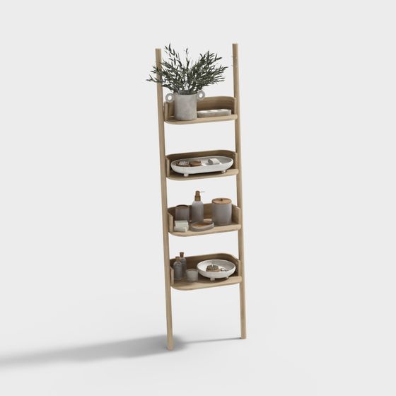 Ladder Shelf 3D model for Modern Interiors