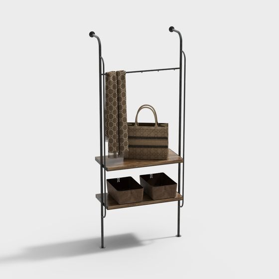 Industrial Style Storage Rack 3D model