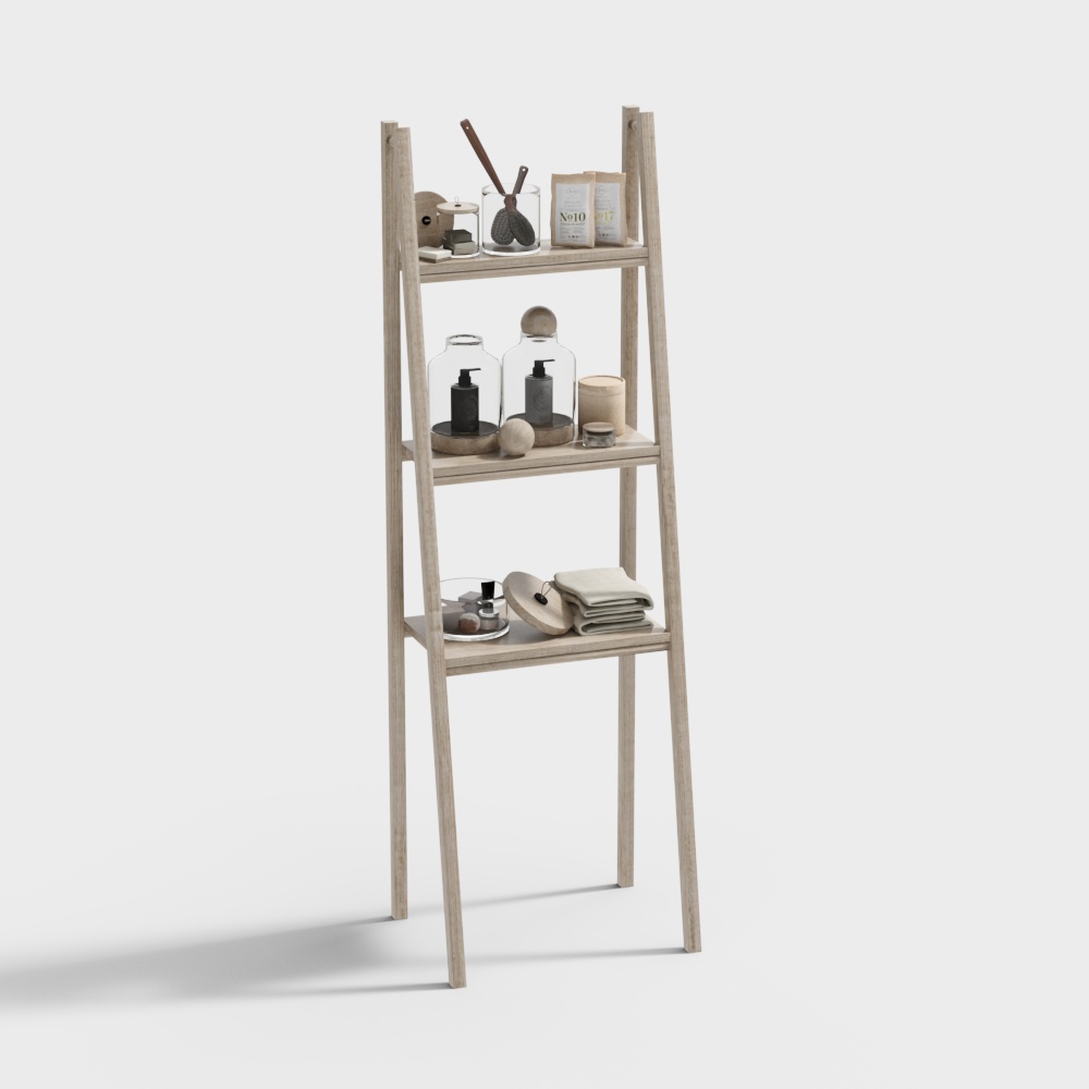 Modern bathrooms are on a wall Storage Shelf