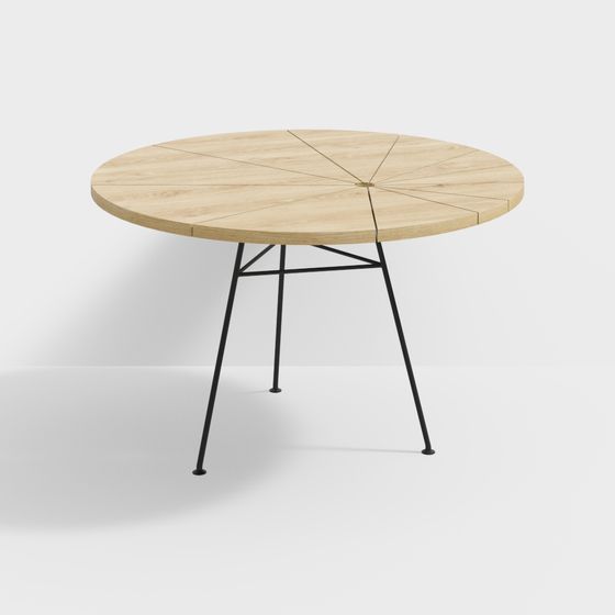 Puzzle Round Table 3D model for Creative Spaces