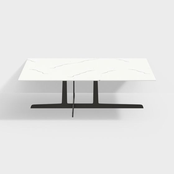 Urban Minimalist Dining Table 3D Model