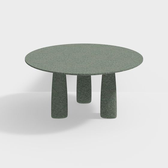 Modern Low-Polygon Round Table 3D model