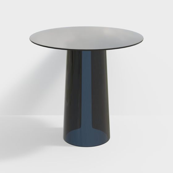 Elegant Cylindrical Glass Table 3D model