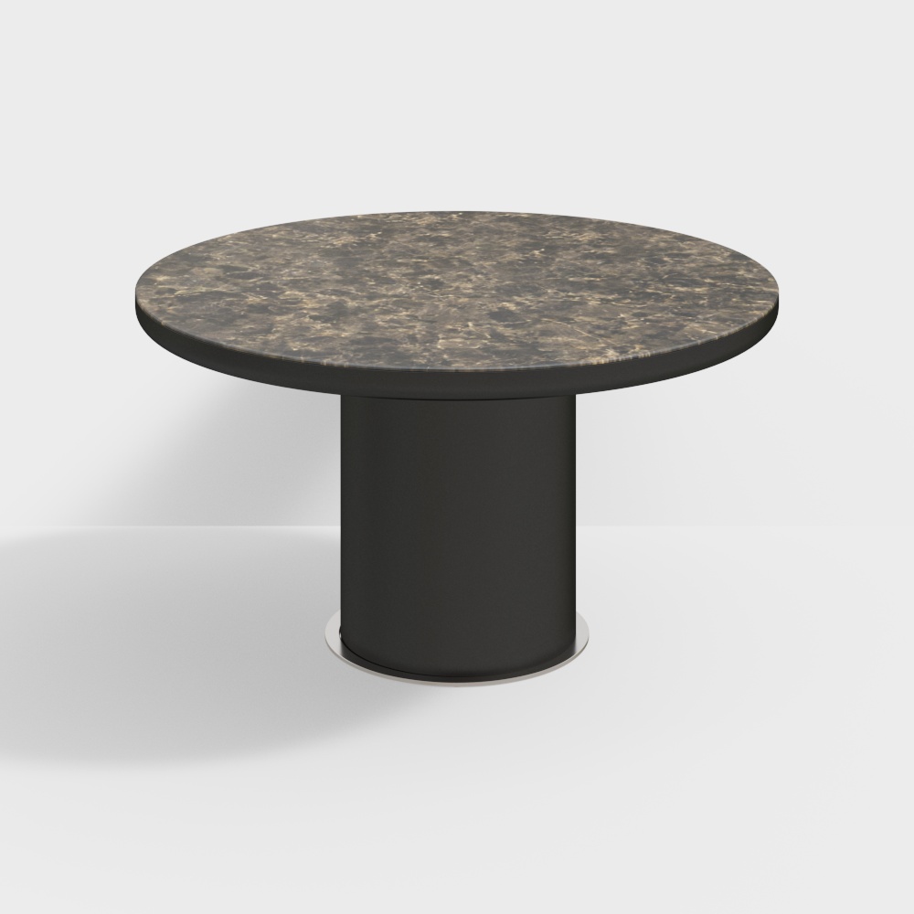 Stylish Low-Polygon Round Table 3D model