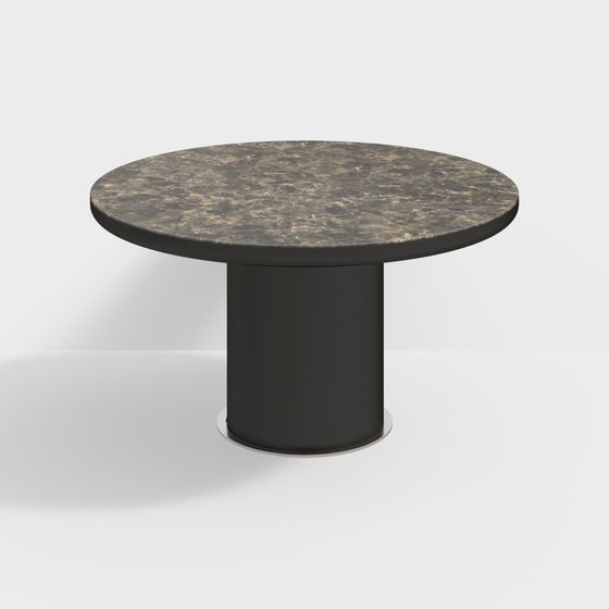 Stylish Low-Polygon Round Table 3D model