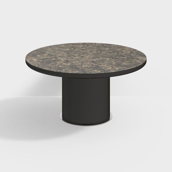 Astrid Round Table 3D Model in Black