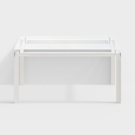 Transparent Glass Table 3D model