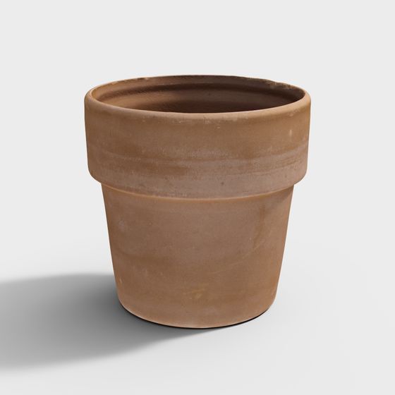 Elegant Low-Poly Ceramic Pot 3D model