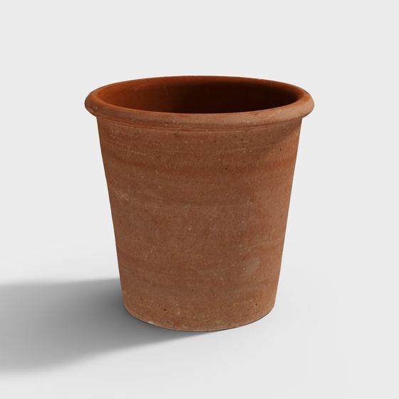Rustic Low-Poly Ceramic Pot 3D Model for Creative Projects