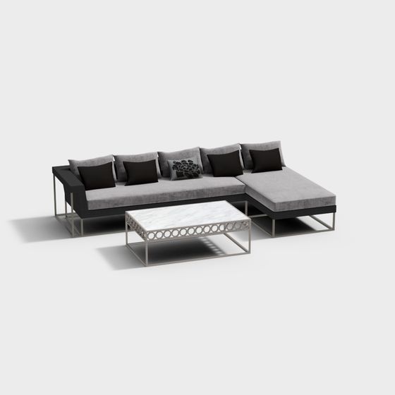 Bộ sofa và bàn cà phê ngoài trời